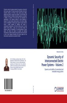 Dynamic Security of Interconnected Electric Power Systems - Volume 2: Dynamics and stability of conventional and renewable energy systems