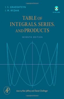 Table of Integrals, Series, and Products, Seventh Edition