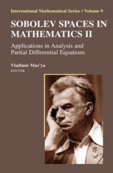 Sobolev Spaces in Mathematics II: Applications in Analysis and Partial Differential Equations (International Mathematical Series)