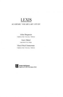 Lexis: Academic Vocabulary Study for ESL Students