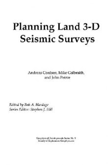 Planning Land 3-D Seismic Surveys (unofficial translate)