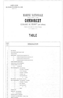 Чертежи кораблей французского флота - CONDORCET 1909