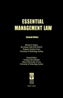 Essential Australian Management Law (Australian Essentials Series)