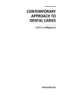 Contemporary approach to dental caries