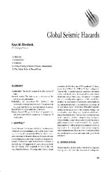 Solid earth geophysics 825-832 Global Seismic Hazards