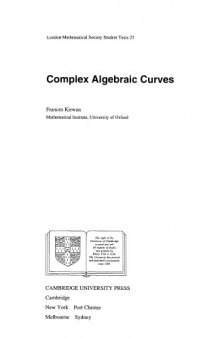 Complex Algebraic Curves 
