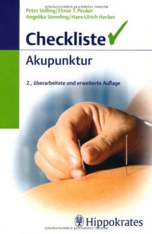 Checkliste Akupunktur, 2. Auflage