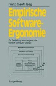 Empirische Software-Ergonomie: Zur Gestaltung benutzergerechter Mensch-Computer-Dialoge