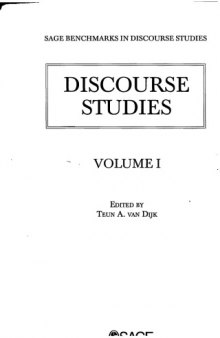 Discourse Studies (Sage Benchmarks Discourse Studies)