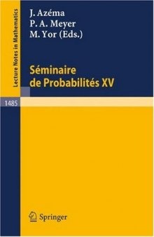 Séminaire de Probabilités XXV