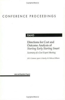 Directions for Cost and Outcome Analysis of Starting Early Starting Smart: Summary of a Cost Expert Meeting (Global Spirit Library)