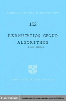 Permutation group algorithms