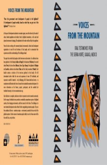 Voices from the Mountain - Oral Testimonies from the Sierra Norte, Oaxaca, Mexico