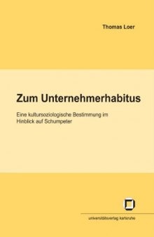 Zum Unternehmerhabitus  German