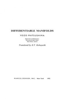 Differentiable Manifolds (1972)