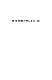 Experimental Design. Theory And Application