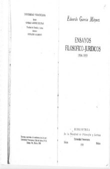 Ensatos Filosófico Jurídicos 1934-1959