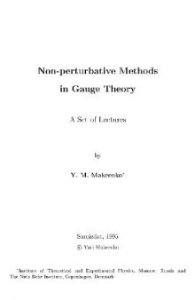 Non-perturbative methods in gauge theory
