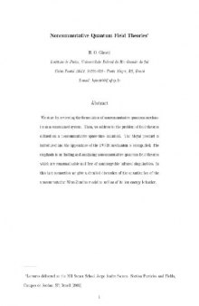 Noncommutative quantum field theories