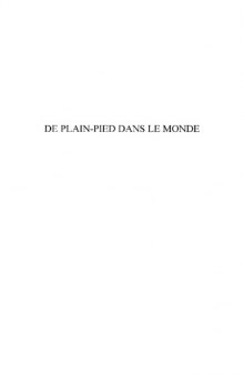 De plain-pied dans le monde : Ecriture et realisme dans la geographie francaise au XXe siecle