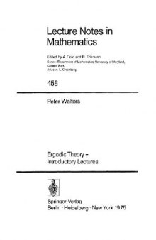 Ergodic Theory - Introduction Lectures