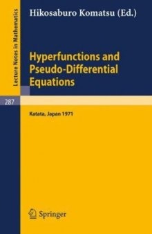 Proceedings of Conference on Hyperfunctions, Katata, 1971