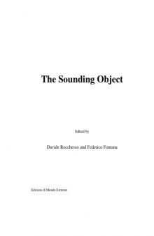 The Sounding Object