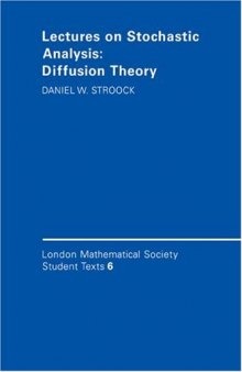 Lectures on stochastic analysis: Diffusion theory