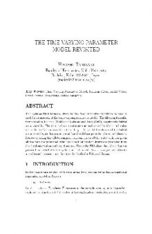 The Time-Varying Parameter Model Revisited