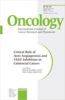 Critical Role of Anti-angiogenesis And Vegf Inhibition in Colorectal Cancer (Supplement Issue: Oncology 2005)