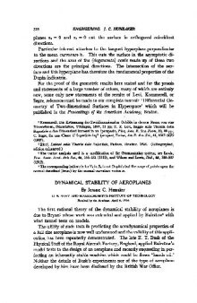 [Article] Dynamical Stability of Aeroplanes