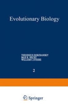 Evolutionary Biology: Volume 2