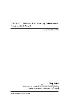 IEEE 802 11 Wireless LAN Security Performance