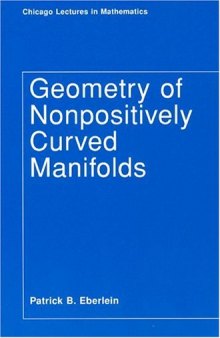 Geometry of Nonpositively Curved Manifolds (Chicago Lectures in Mathematics)