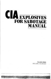 CIA explosives for sabotage manual