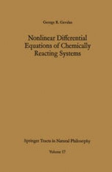 Nonlinear Differential Equations of Chemically Reacting Systems