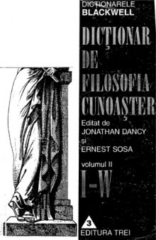 Dictionar de filosofia cunoasterii, vol. 2