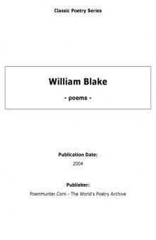 Wiliam Blake Poems