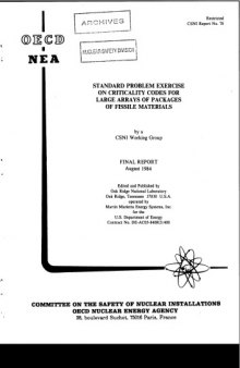 Criticality Codes for Large Arrays of Packages of Fissile Mtls (csni84-78)