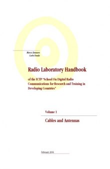 Radio Laboratory Handbook - Volume 1, Cables and Antennas