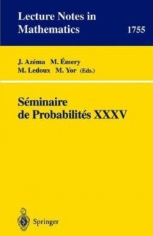 Seminaire De Probabilites (only TOC+errata)