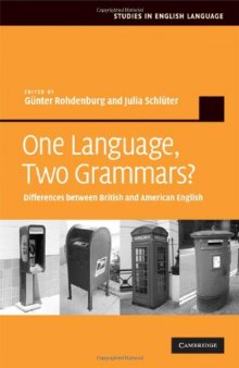 One language, two grammars?: differences between British and American English