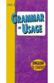 Grammar and Usage (English in Context)  