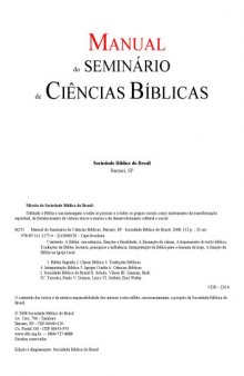 Manual do Seminario de Ciencias Biblicas