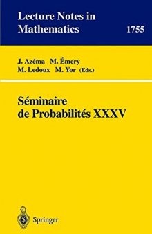 Séminaire de Probabilités XXXV (English and French Edition)