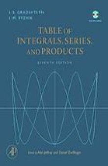 Table of integrals, series and products