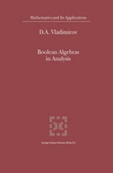 Boolean Algebras in Analysis