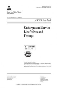 AWWA standard for underground service line valves and fittings