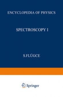 Spectroscopy I / Spektroskopie I