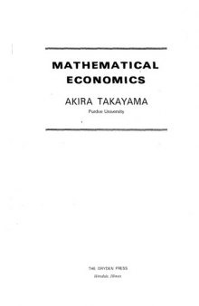 Mathematical economics